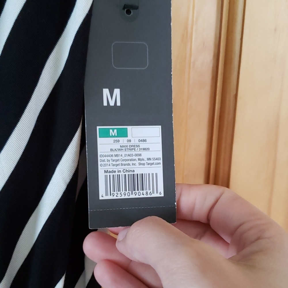 Mossimo black and white stripe maxi dress - Picture 3 of 3